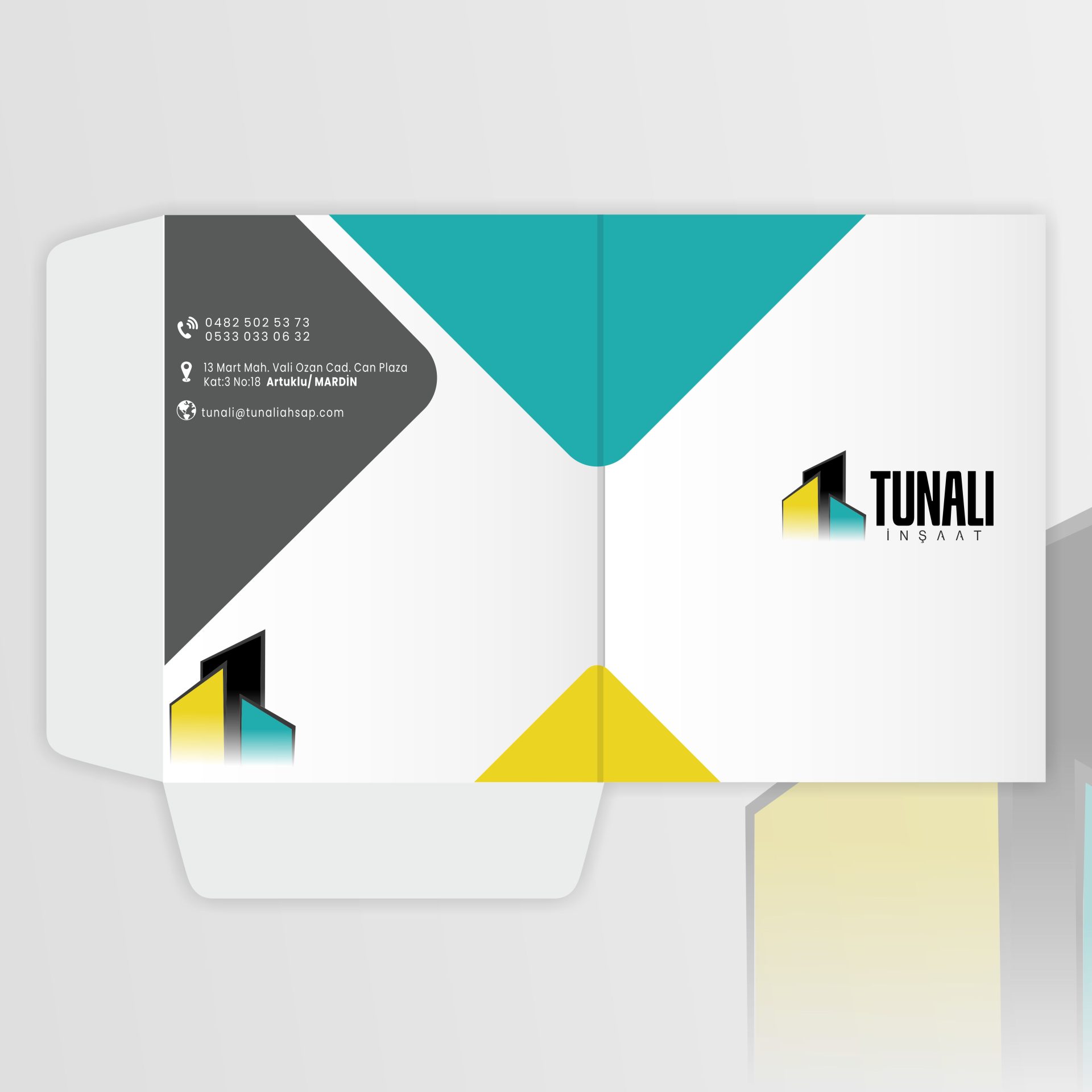 Tunalı İnşaat  Baskılı Dosya Tasarımı
